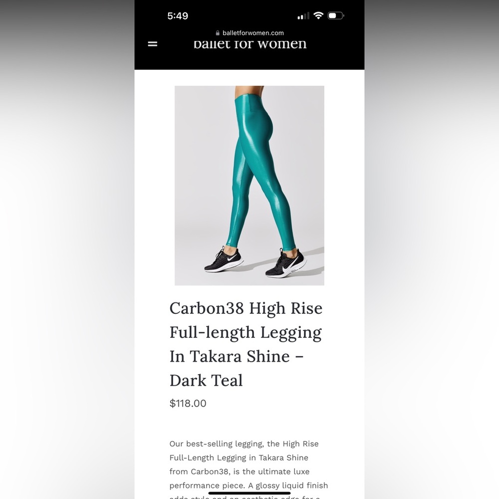Carbon38 takara shine leggings sz M with matching cotton muscle tank
